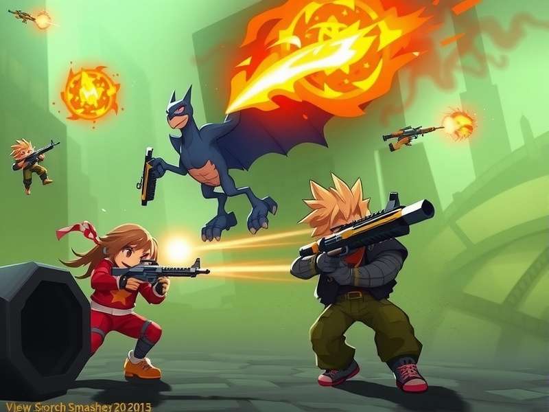 Scorch Smasher20 gameplay screenshot showing intense firefight